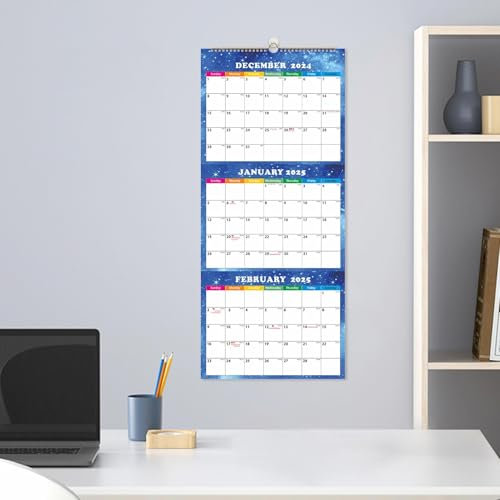 Wandkalender 2025 Mit Datumsschieber, 3 Monatskalender 2025 Wandkalender, 3 Monate Wandkalender 2025 Mit Slider, 2025 Wandkalender Mit Datumsschieber Bürokalender