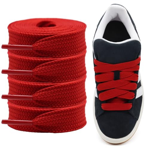 Shecret Pack de 2 Pares Cordones Gruesos para Adidas Campus 00s - Planos Anchos de 15mm para Zapatillas