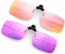 Hifot Clip on Sunglasses, Polarized Lens Fit over Prescription Glasses, Flip up Rimless Myopia Nearsighted Sunglasses