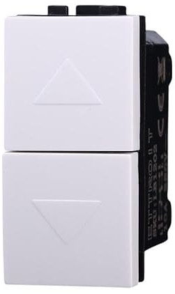IXTRIMA Pulsante doppio 1P+1P NO saliscendi compatibile Bticino Livinglight colore bianco SET 1 PZ