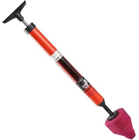Toilet Unblocker 2025 New Toilet Plunger Upgraded Toilet Plungers Plunger For Unblocking Bathtub Shower Floor Drain Pipe Clog 2 in 1 Soap Dispensing Brush (Red, One Size)