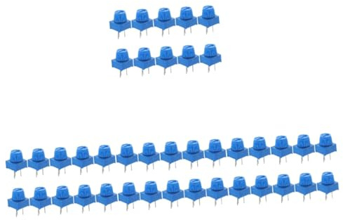 NUOBESTY 40pcs Ohm Adjustable Mini Potentiometer Resistor for Breadboard Electronics Pin Variable Resistors Trimmer Potentiometer