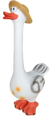 Generisch Kunstharz Statue,Resin Gänse Skulptur - Lustige Gänsefigur Deko Für Drinnen & Draußen Terrasse Garten Wohnzimmer Küche Poolbereich Geburtstag Geschenk