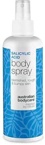 Salicylic Acid Spray Against Body breakouts, clogged pores and Rough Skin – with 2% salicylic Acid and glycolic Acid for Clearer, Smoother Skin