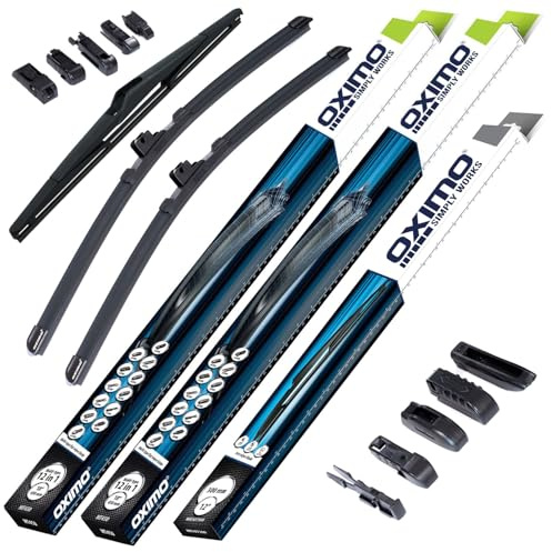 OXIMO Scheibenwischer für Renault Twingo 3 III Fließheck 2014-2015 | Front und Heckscheibenwischer, 3er Set Wischerblätter - links 500 mm, rechts 350 mm, hinten 300 mm
