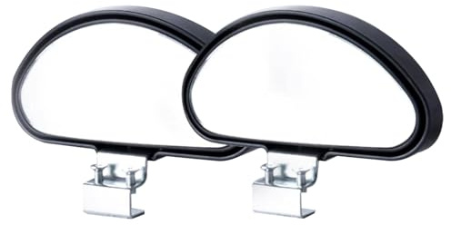 Cyberwork 2pcs Schwarz Auto Toter winkelspiegel Toter-Winkel-Rückspiegel Wasserdicht zusatzspiegel Blindspiegel Fahrschulspiegel Universal Spiegel Grad Außenspiegel Blindspiegel für PKW, LKW,SUV