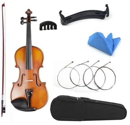Geige für Anfänger Handgefertigtes professionelles Musikinstrument aus Ahornholz in der Größe 4/4(1/8)