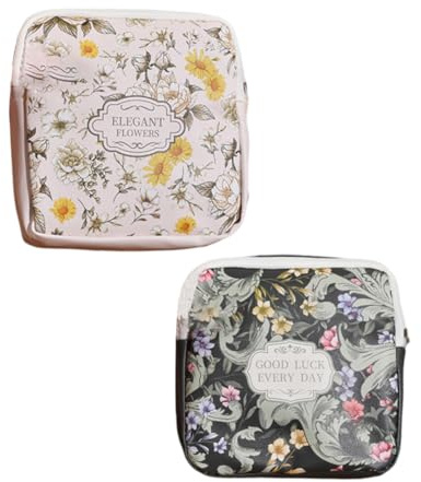 HAGNA 2 Pezzi Contenitori Per Assorbenti Igienici Con Cerniera,Porta Assorbenti Da Borsa,Per Donne Ragazze Sacchetti Porta Assorbenti Portatile