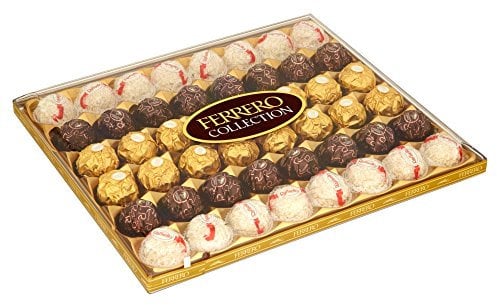 Ferrero Collection - 48 Specialità Assortite al Cioccolato, Racchiuse in una Elegante Scatola Natalizia, Idea Regalo Natale, Compleanno e Anniversario, Confezione da 518 gr