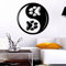 Wandtattoo Loft Yin Yang mit Katzenpfoten  / Wandtattoo/Wandaufkleber, 30 Farben, 3 Größen
