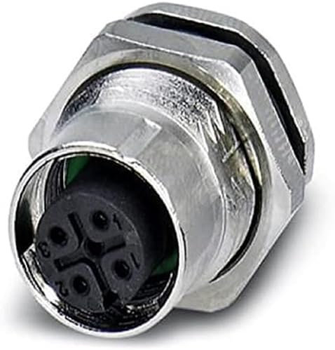 PHOENIX CONTACT SACC-DSI-M12FS-4CON-M16 SH Sensor/Aktor-Einbaubuchse, 4 Polig mit Schirmkontakt, M12-Speedcon, A-Kodiert, Hinterwund-/Schraubmontage mit M16 Gewinde mit Geradem Lötanschluss, 20 Stück