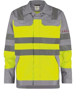 DASSY® Franklin Multinorm Warnschutz Arbeitsjacke - Größe 2XL - NEONGELB/GRAPHITGRAU