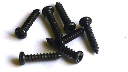 Blech-/Holzschrauben 2x10 mm Linsenkopf PH, Stahl schwarz, 100 Stk | Kleine schwarze Schrauben für Modellbau, Feinmechanik & Reparaturen