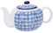 Nicola Spring Hand-Printed Teapot - 820ml - Navy Traditional Decorative Floral Pattern Porcelain Tea Pot with Lid Tableware Large Teapot for Tea, Milk