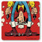Logoshirt® Lucky Luke I Shooting Upside Down I Untersetzer | Kork | 10x10cm | langlebiger Druck | Lizenziertes Originaldesign