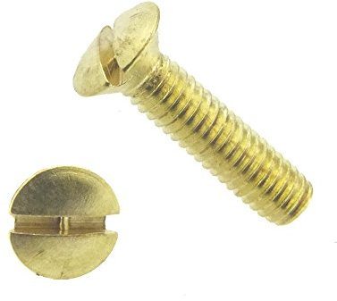Linsensenkschraube mit Schlitz DIN 964 Messing blank M 5 x 100-200 Stück