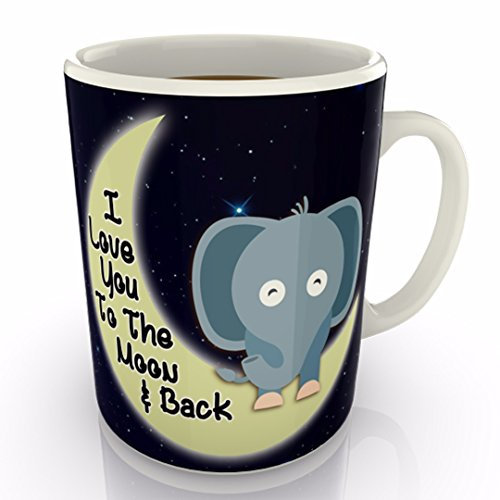 grabmybits I Love You to The Moon and Back Elephant Mug