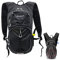 ONTYZZ Fahrradrucksack 12L Unisex Nylon Wasserabweisend Fahrrad Schulter Rucksack Reiserucksack Sportrucksack Tagesrucksack Trekkingrucksack Schwarz