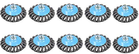 10 Pack Twist Knot Wire Brush/Wheel for Angle Grinder TE242