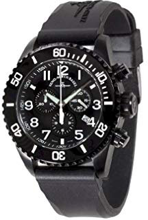 Zeno-Watch Herrenuhr - Diver Ceramic Chrono Black - 6492-5030Q-bk-a1