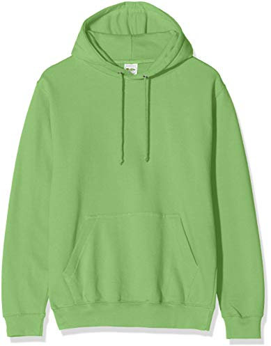AWDis JH001MLIPM, Felpa con Cappuccio Uomo, Verde (Lime Green), X-Small