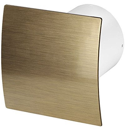 Silent Extractor Fan 100mm / 4 with Humidity Sensor and Non Return Valve Low Energy Consumption KWS100H (Gold)