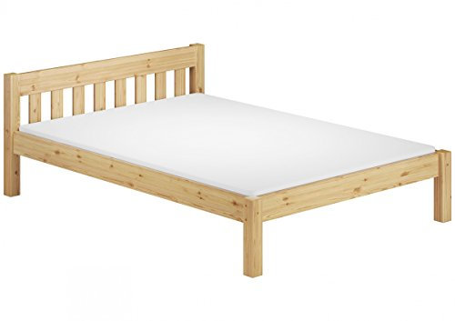 Erst-Holz® Doppelbett Ehebett Jugendbett Kiefer massiv 160x200 Matratze Rollrost Bettgestell 60.38-16 M