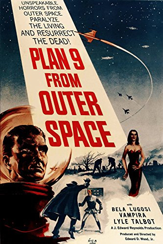 Plan 9 from Outer Space Vintage Sci-Fi - Extra Large - Archival Matte - Black Frame