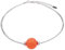 Adi-Modeschmuck Halsreif mit 20mm Polarisperle Pia (orange)
