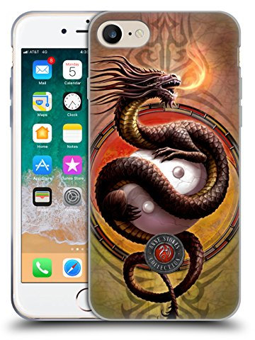 Head Case Designs Offizielle Anne Stokes Yin Yang Protektor Drachen Gelhülle [Militärischer Schutzgrad] Kompatibel Mit Apple iPhone 7/8 / SE 2020 & 2022 Und Kompatibel Mit MagSafe