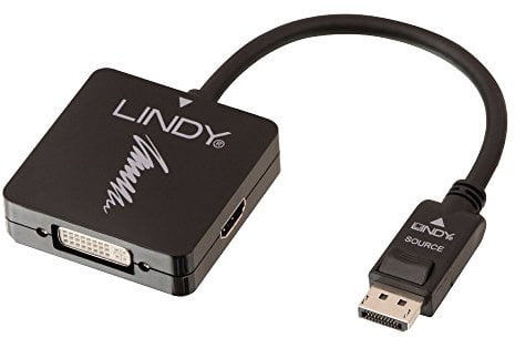 Lindy DisplayPort 1.2 to HDMI 1.4, DVI & VGA Active Converter