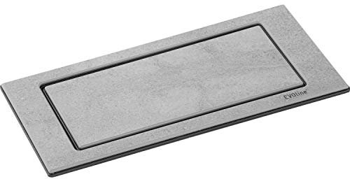 EVOline BackFlip 159271013700 Lot de 2 prises Schuko, 1 chargeur USB, aspect béton, aspect béton