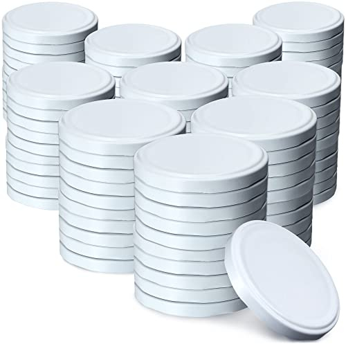KADAX 100er Set Schraubdeckel TO66 ⌀ 66mm Weiß – Twist-Off Ersatzdeckel für 235-900ml Einmach- & Marmeladengläser | Luftdicht & Spülmaschinenfest