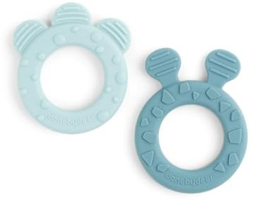 Done by Deer 4329092 Beißring 2er Set Silikon Deer friends blau