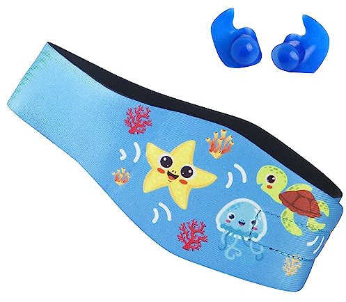 Schwimmen Stirnband für Kleinkinder, Kinder, Erwachsene - um die Ohren der Schwimmer zu schützen, Ohrenschutz - Wasser fernhalten Halten Sie die Ohrstöpsel im Wasserdichten Band