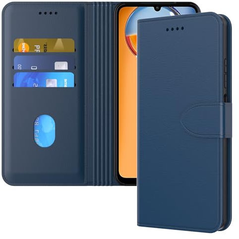 Aiziki Case For Xiaomi Redmi 13C/Poco C65 Wallet Premium Leather Flip Case with Card Slots Magnetic Closure Kickstand Shockproof Protective Compatible with Xiaomi Redmi 13C/Poco C65 Phone Case-Blue