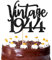 1 Stück Vintage 1944 Tortendeko Achtzig Awesome Since 1944 Kuchen Deko Happy 80 Fabulous 1944 Cake Topper für 80th Geburtstag Hochzeit Jahrestag Party Torten Dekorationen Schwarz