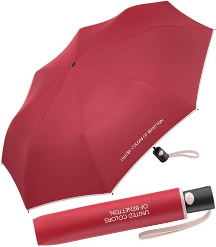 Benetton Mini AC - Ombrello tascabile, Rosa (Virtual Pink), 95 cm