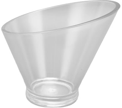 Ensaladera Acrílica, Cuenco Inclinado para Mezclar Ensaladas, Cuenco para Servir para Pasta, Salsas de Frutas, Patatas Fritas y Condimentos(460ML)
