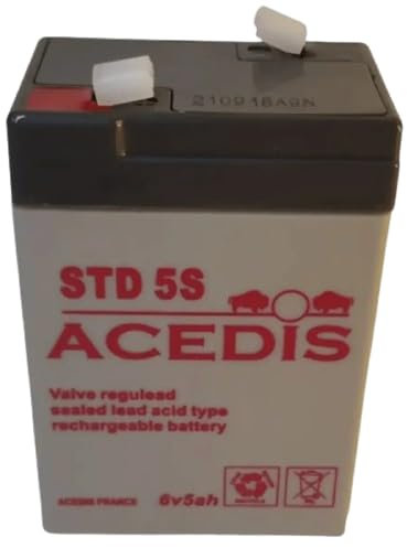 Batterie Plomb STD5S 6v 4,5Ah, Acedis