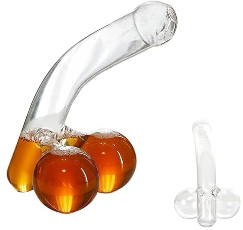 Funny Whiskey Decanter Bottle, Unique Glass Container for Scotch, Bourbon, Wine, Tequila, Brandy, Rum & Other Drinks - Naughty Gift Accessories
