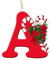 26 English Letters Christmas Tree Decorations, Alphabet Letter Pendant, Hanging Ornament, Home Party Decor, Holiday Wedding Xmas Hanging Decor