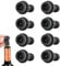 8 Pcs Wine Stopper, Reusable Wine Bottle Stoppers, Stoppers Bottle Silicone, Vacuum Wine Stoppers, Leakproof Wine Stopper Preserver, Suitable for Beer, Champagne, Wine, Sparkling Wine(Black)