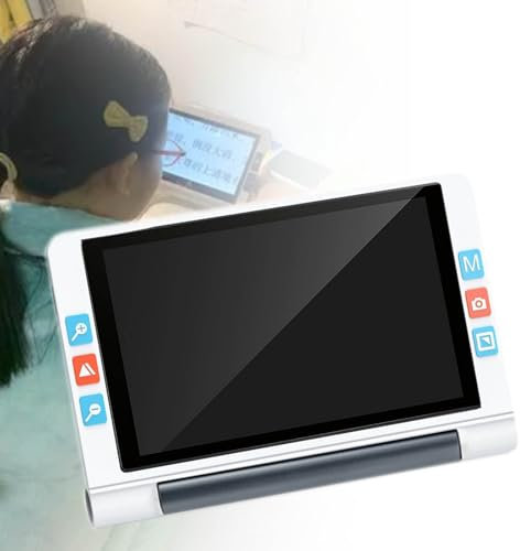 Lente d'ingrandimento elettronica da lettura da 8,0 pollici Lente d'ingrandimento elettronica per ipovedenti, zoom 2X-20X, messa a fuoco e zoom automatici, supporta la connessione PC/TV,White