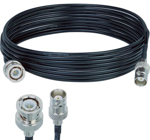 ACONRFTOL 3M Cable BNC Macho a BNC Hembra Cable RG174 10FT Cable BNC Macho a Hembra 50 ohms Cable BNC Cable de extensión BNC SDI Cable BNC Macho a Hembra para señales de video CCTV DVR Cámara