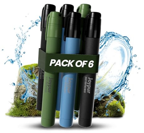 Filtro dell'acqua portatile per esterni – 99,9999% di batteri e virus – leggero e compatto per campeggio, escursionismo, sopravvivenza – Filtro ad alte prestazioni per acqua potabile pulita (K8616-GBB