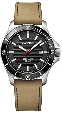 Wenger Unisex ErwachseneArmbanduhr Analog Quarz Leder 01.0641.125