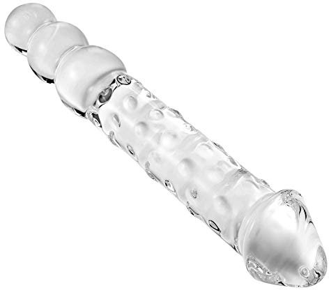 SXOVO Big Glass Dildo Penis Double Headed 30cm G Spot Stimulator Adult Beaded Butt Plug Pene Masturbación Juguetes sexuales Mujeres Hombres Pareja
