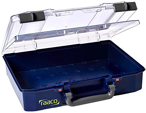 raaco 142861 Werkzeugkoffer CarryLite 80 4x8-0 mit Sandwichdeckel in blau