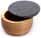 Holz Salz Box Gewürzdose Gewürzbehälter Massiv Natur Akazie Boden Marmor Deckel Elegant Design Deko Boxen